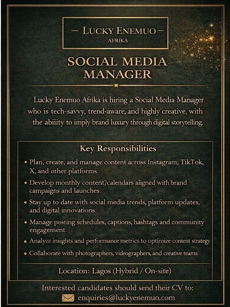 Hiring: Social Media Manager