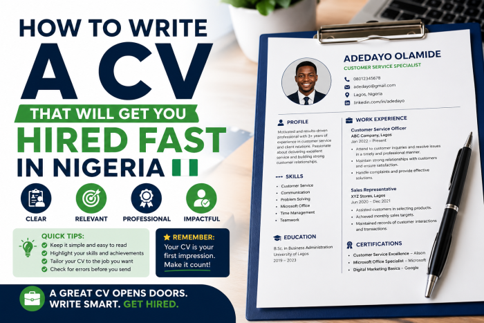 How to Write a CV That Will Get You Hired Fast in Nigeria