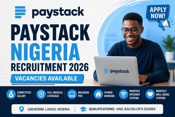 Paystack Nigeria Recruitment 2026 | Vacancies Available.