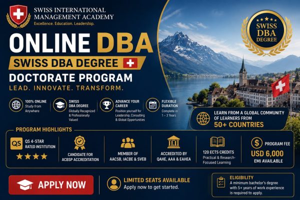 Online Swiss DBA Degree Program For Working Professionals