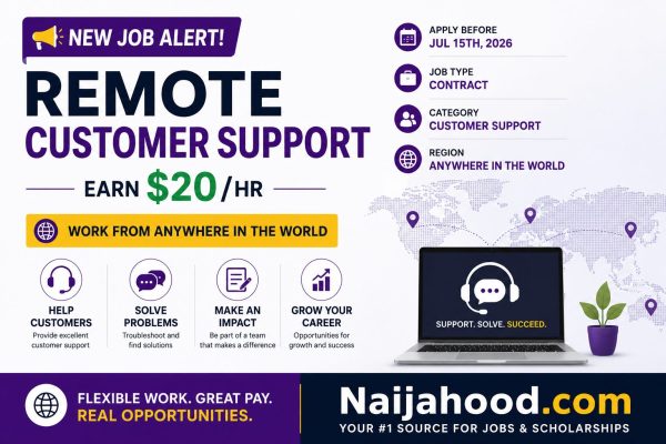 Remote Customer Support Contract Job | Work From Anywhere