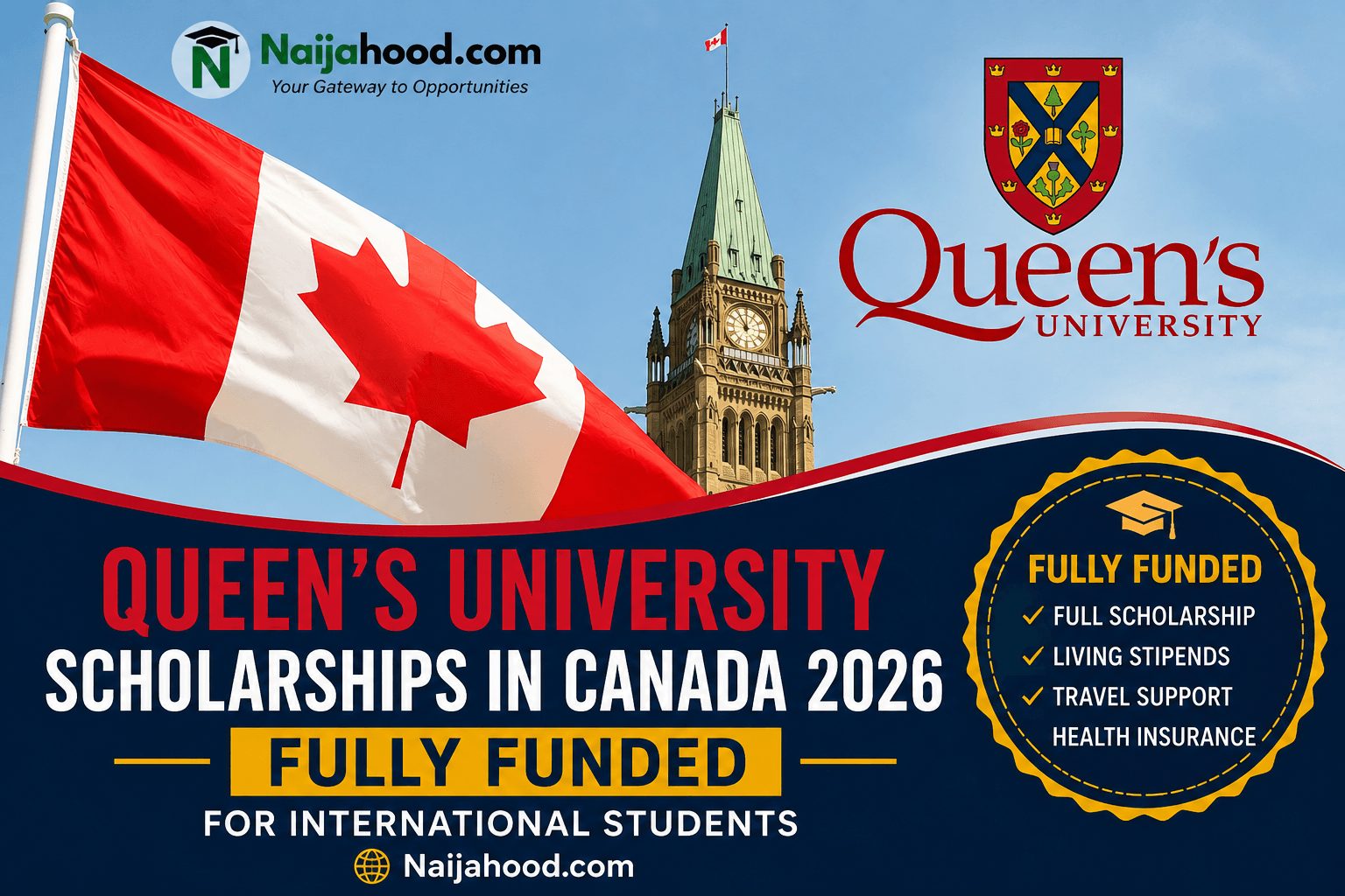 Queen’s University Scholarships in Canada 2026 | Fully Funded for International Students