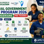 Federal Government TVET Program 2026 For Nigerians | Free Training and ₦22,500 Monthly Stipend