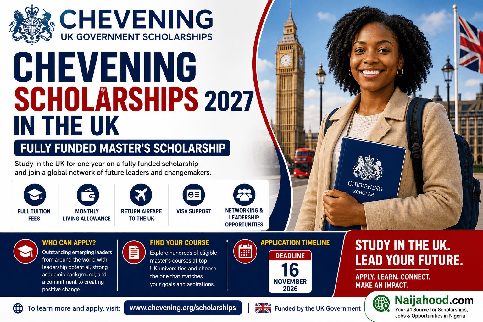 Chevening Scholarships 2027 in the UK | Fully Funded Master’s Scholarship