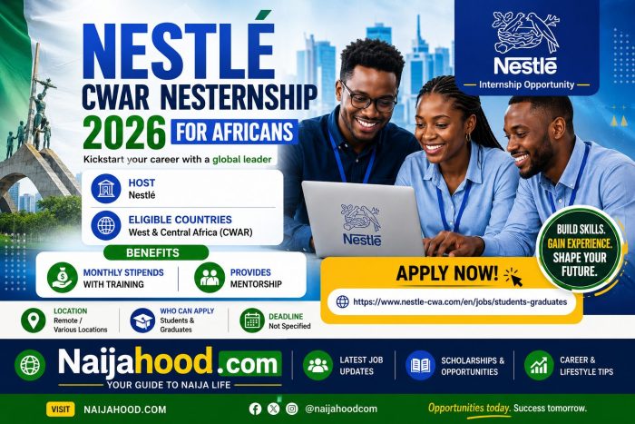 Nestlé CWAR Nesternship 2026 For Africans