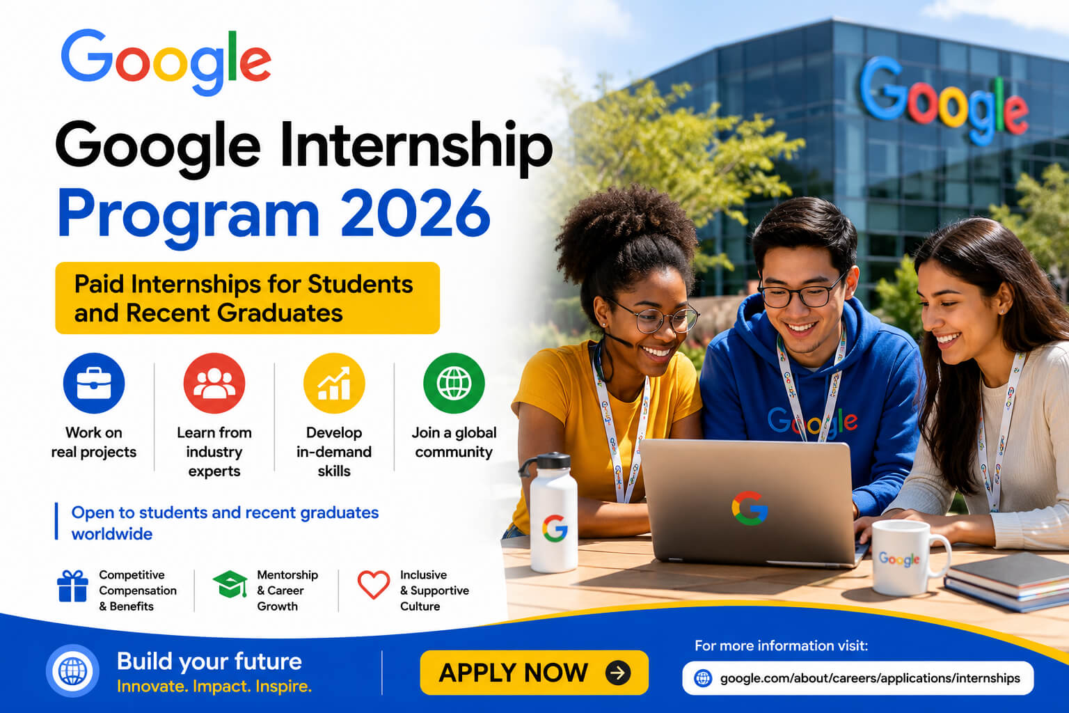 Google Internship Program 2026 | Paid Internships for Students and Recent Graduates