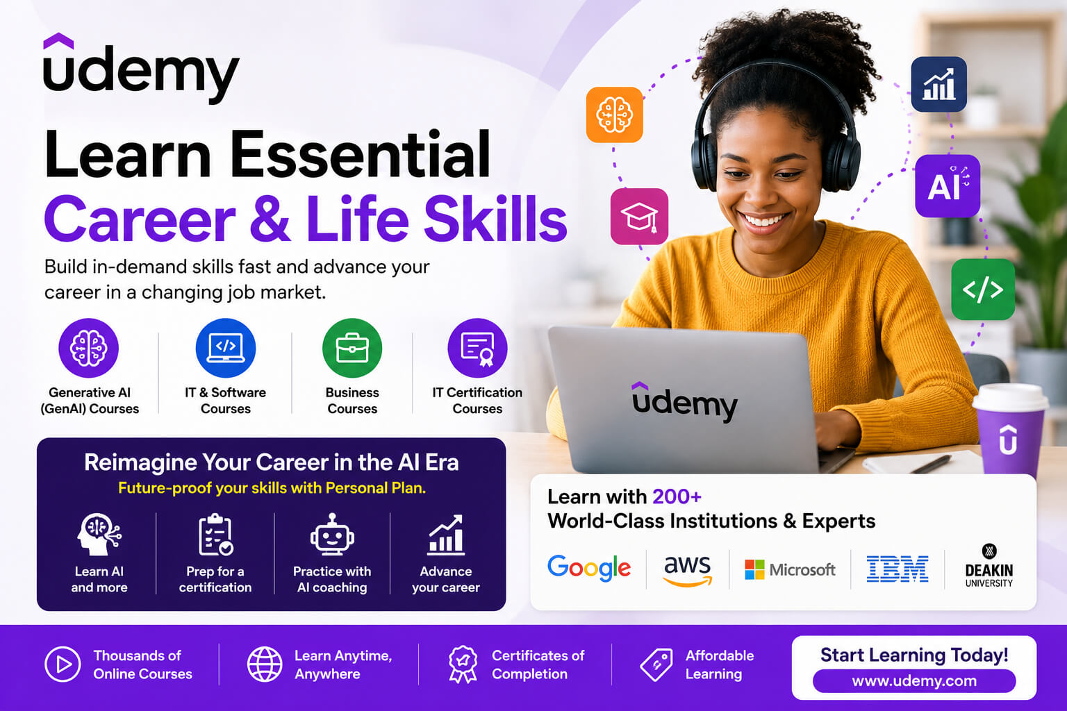 Udemy Online Courses 2026 | Learn AI, IT, Data Science and Career Skills