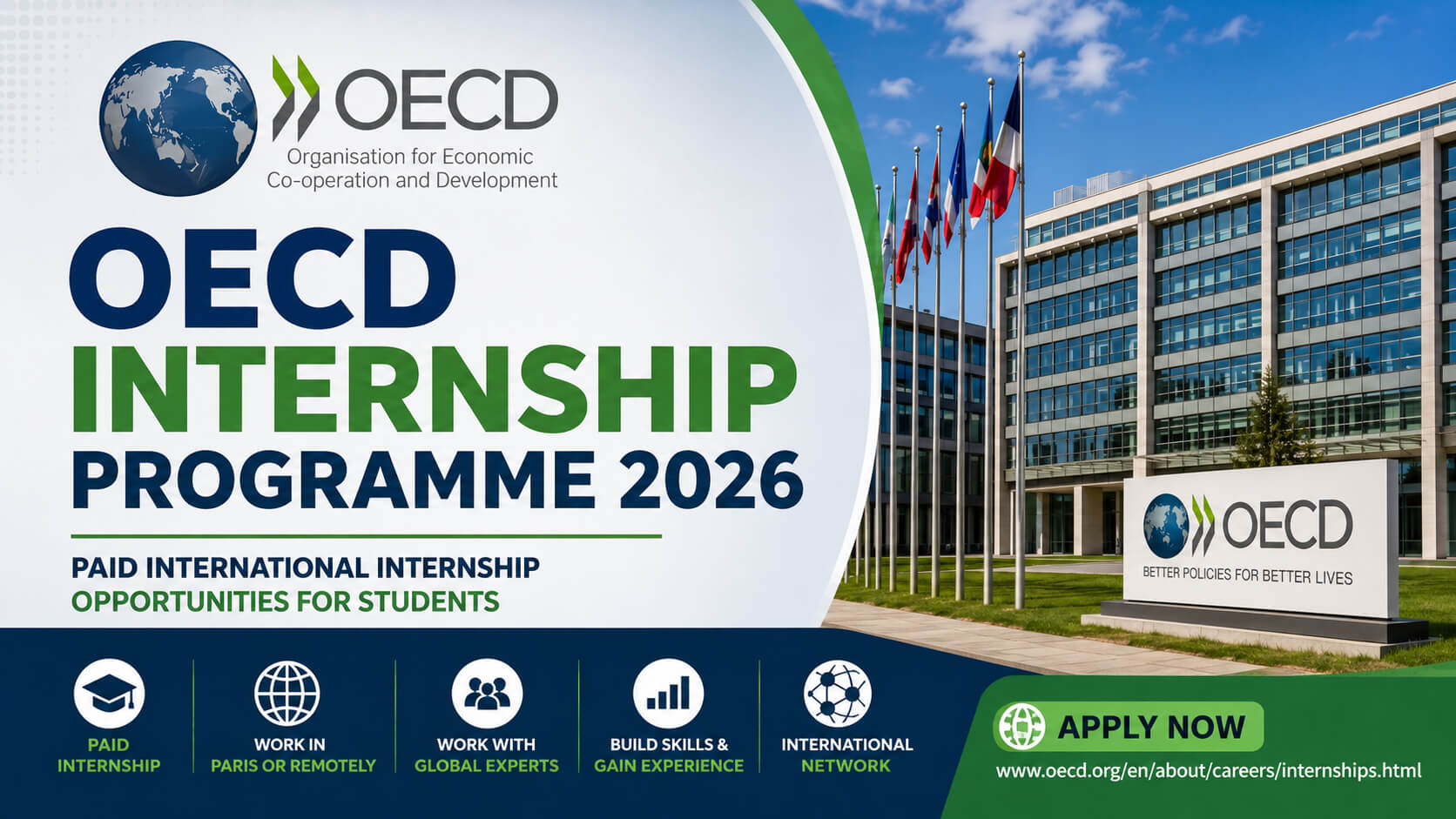 OECD Internship Programme 2026 | Paid International Internship Opportunities for Students