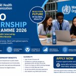WHO Internship Programme 2026 | Paid Public Health Internship Opportunities Worldwide