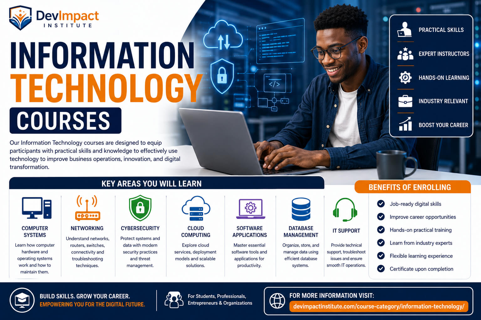 Information Technology Courses 2026 | Learn Cybersecurity, Cloud Computing, Networking & Digital Skills