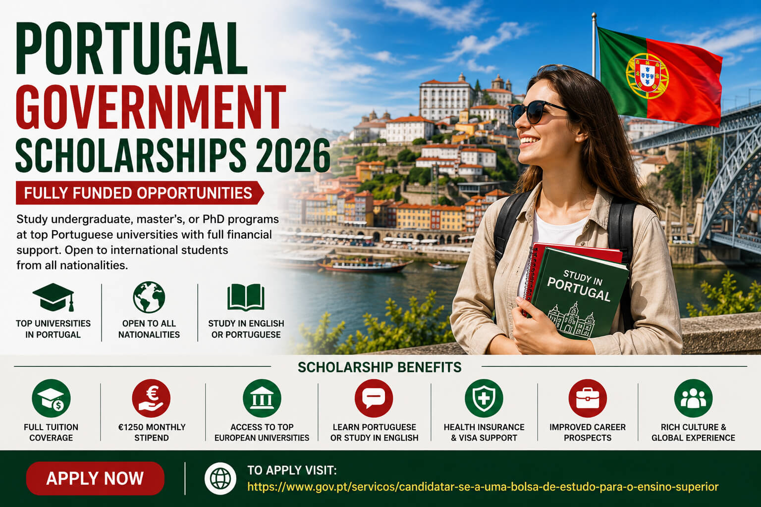 Portugal Government Scholarships 2026 | Fully Funded Scholarships for International Students