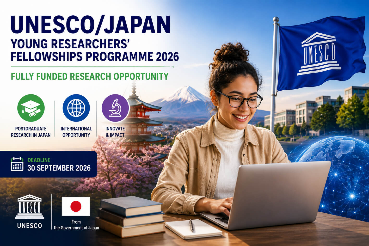 UNESCO/Japan Young Researchers’ Fellowships Programme 2026 | Fully Funded Research Opportunity