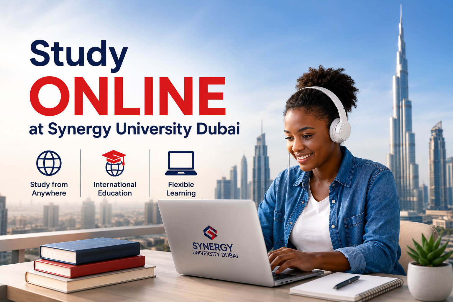 Study Online at Synergy University Dubai 2027.