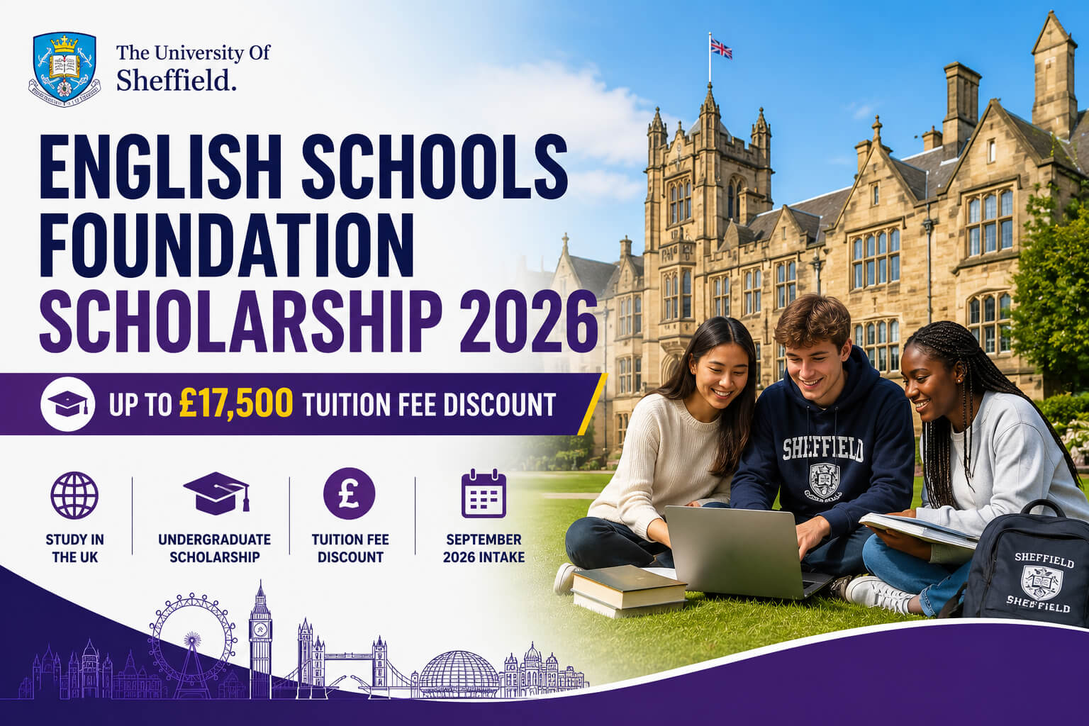 University of Sheffield English Schools Foundation Scholarship 2026