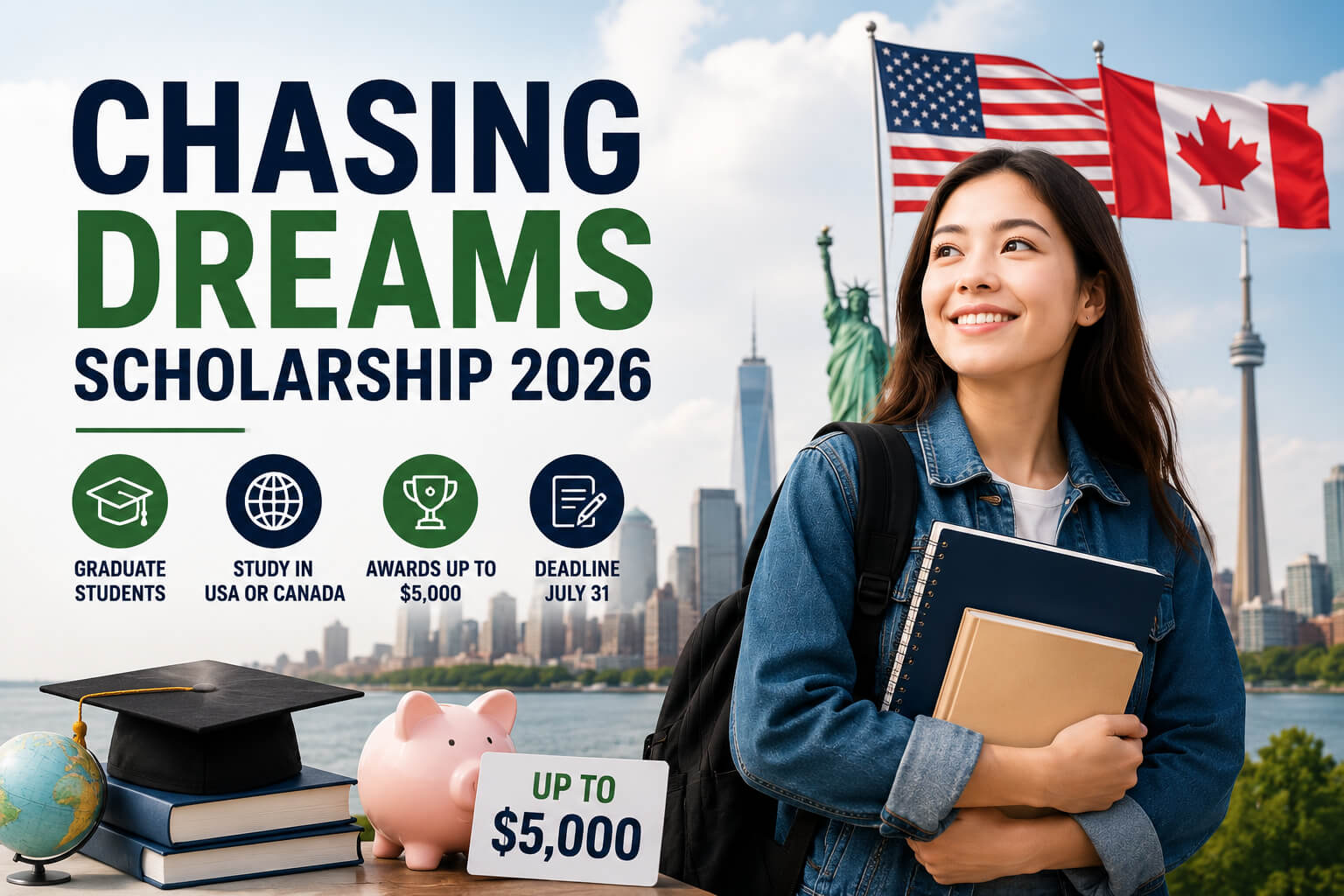 Chasing Dreams Scholarship 2026 | Win Up to $5,000 to Study in the USA or Canada