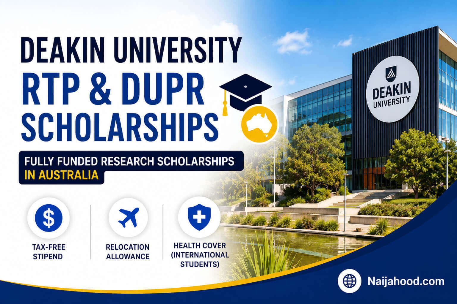 Deakin University RTP & DUPR Scholarships 2027 | Fully Funded Research Scholarships in Australia
