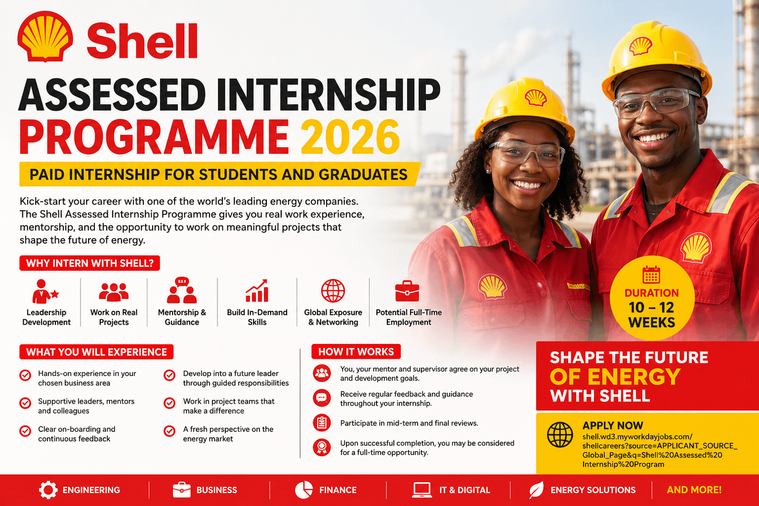 Shell Assessed Internship Programme 2026 | Paid Internship for Students and Graduates