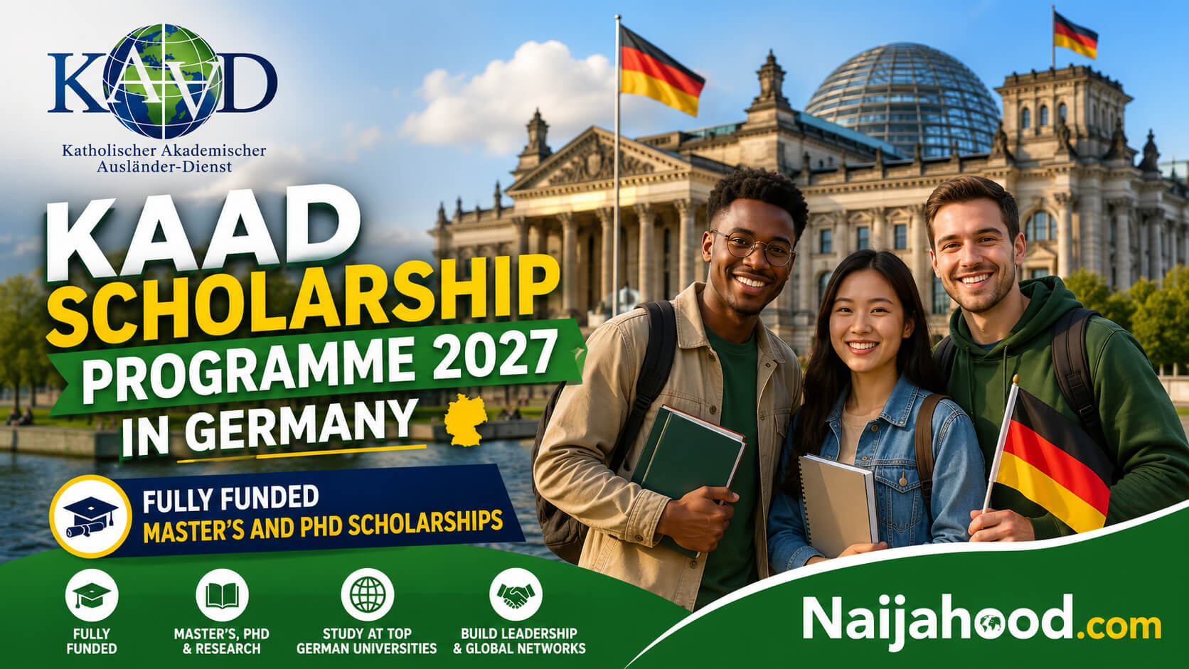 KAAD Scholarship Programme 2027 in Germany | Fully Funded Master’s and PhD Scholarships