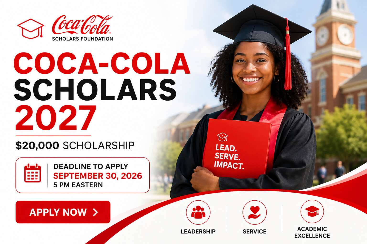 Coca-Cola Scholars Program Scholarship 2027 | Win a $20,000 College Scholarship