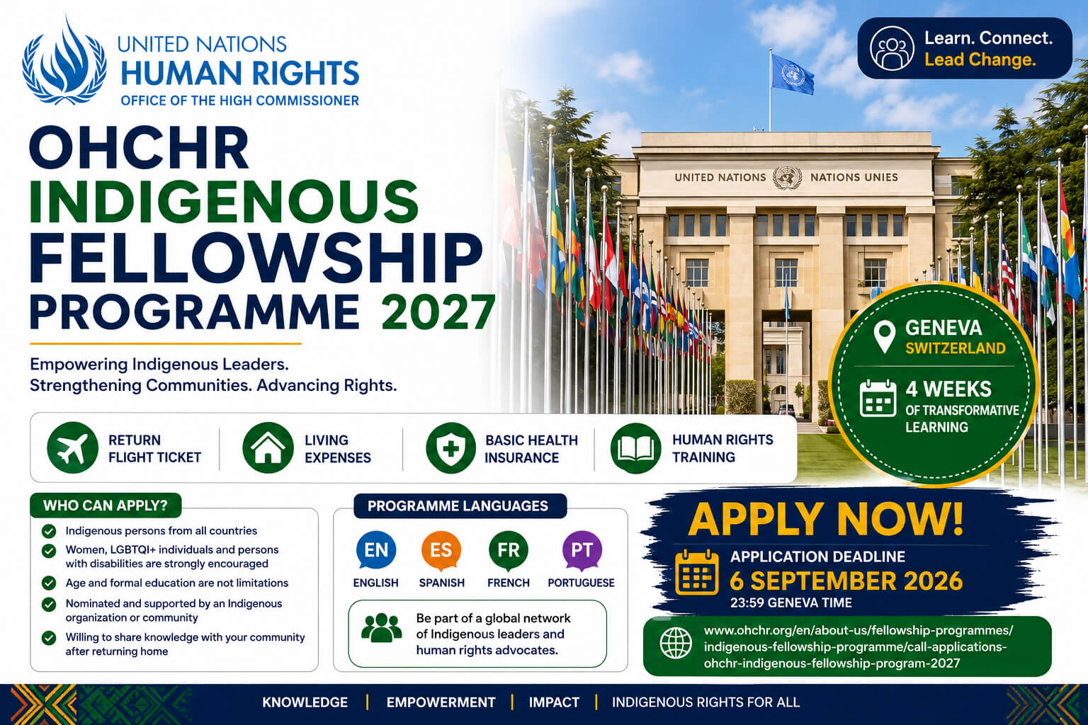 OHCHR Indigenous Fellowship Programme 2027 | Fully Funded Human Rights Training in Geneva