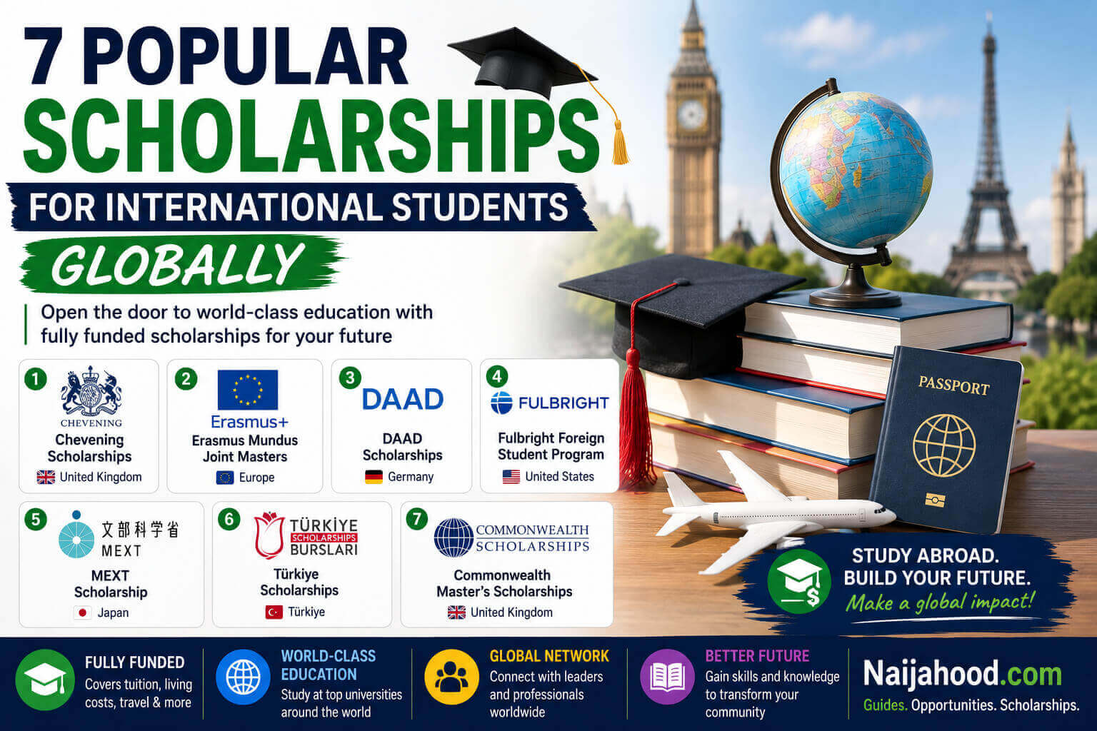 7 Popular Scholarships for International Students Globally